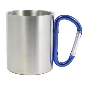 Cana metal inox sublimabila cu maner albastru