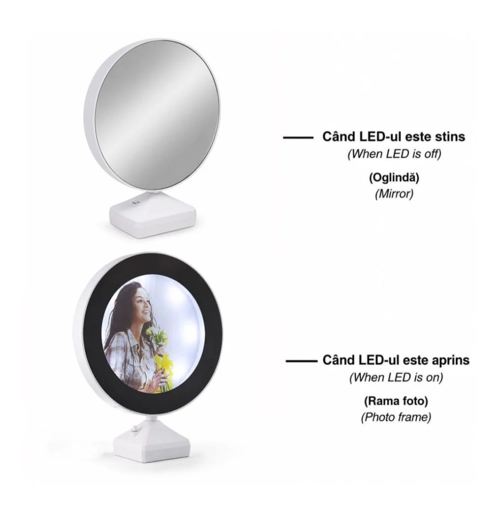 Oglinda magica cu lumina LED - ROTUND